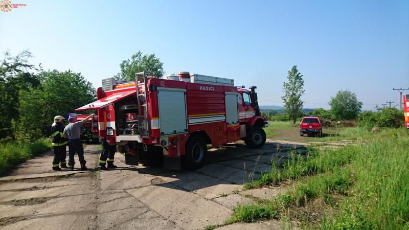 29. 5. 2018 - Požár odpadu v areálu Čepro Hájek (cvičení)