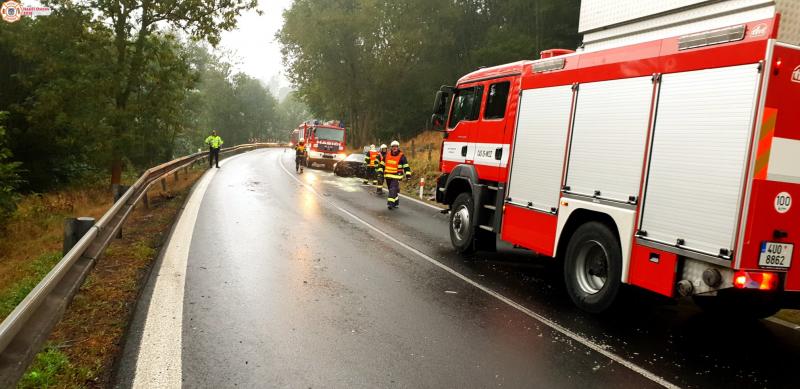 3. 9. 2018 - Dopravní nehoda dvou vozidel směr Boč, Stráž n. O.